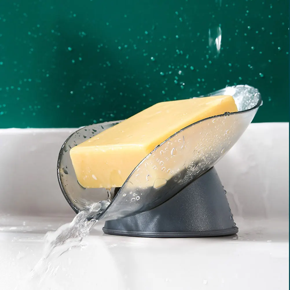 

2pcs Creative Bathroom Box Water Draining Storage Rack For Home Blue Household Supply Space Saving Drainage Shelf Soap