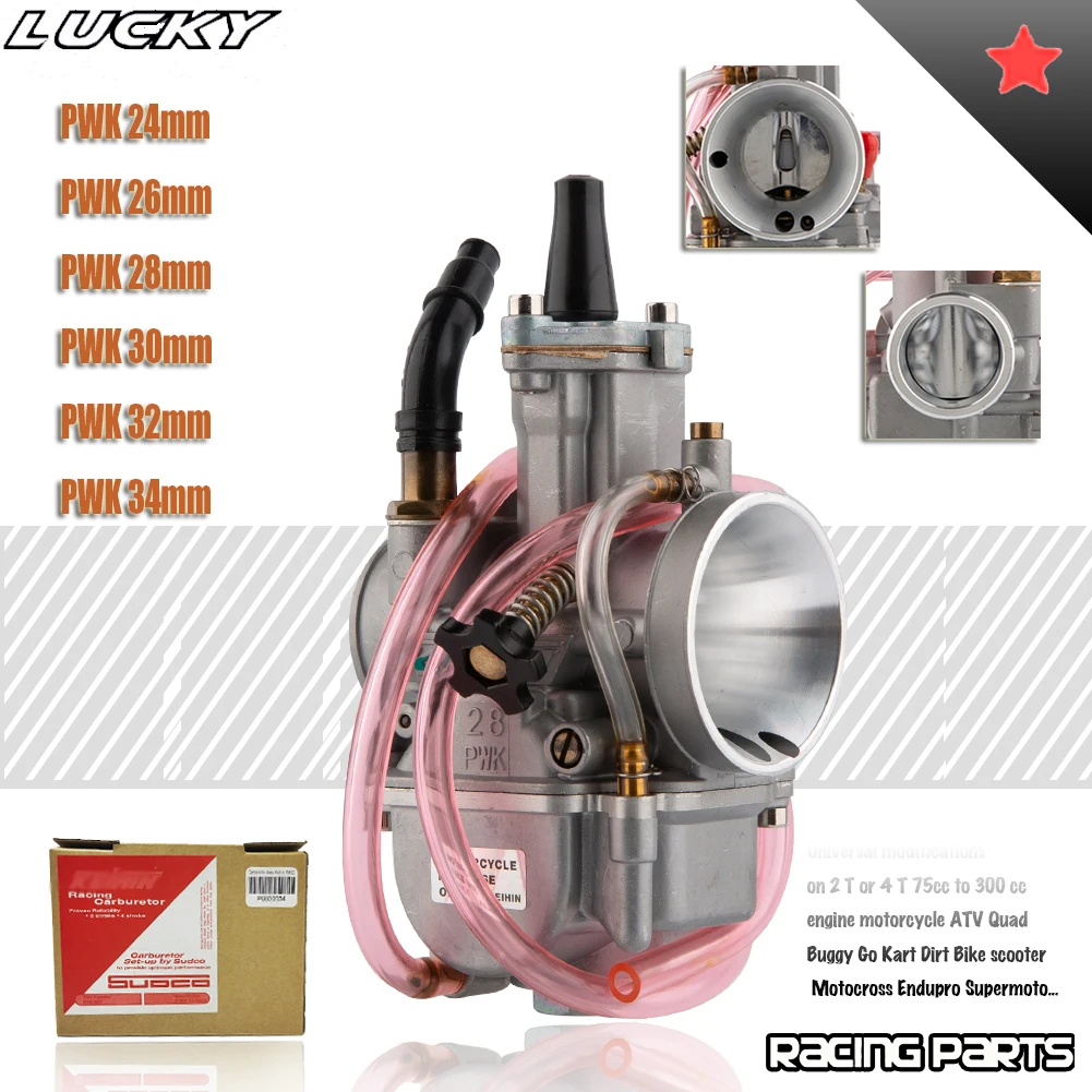 

Universal Motorcycle PWK 24 26 28 30 32 34mm Carburetor For Keihin Carb 2T 4T ATV Quad Go Kart Dirt Bike Scooter Motocross