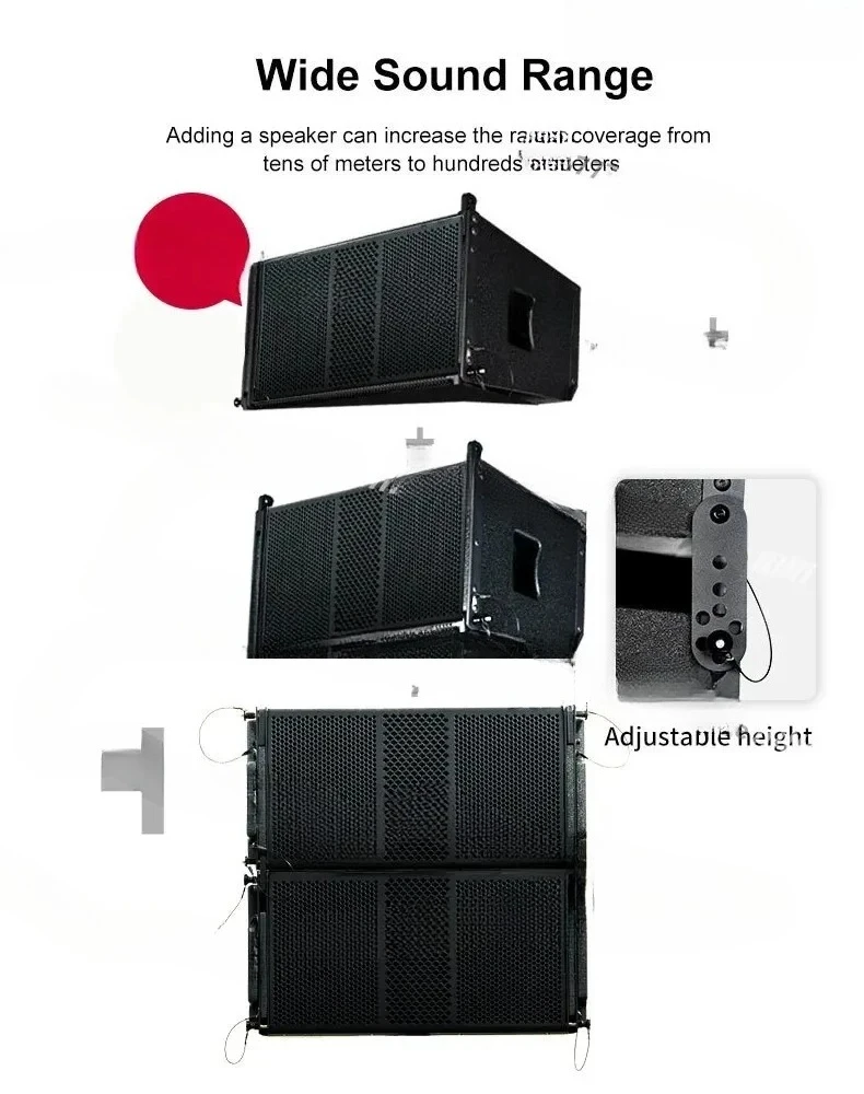 Passive Active Line Array Speaker Set Flight Case Concert Stage Professional Line Array Speaker