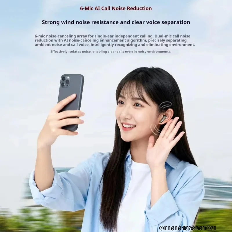 سماعات أذن لاسلكية EarFun Air Pro 4+ مزودة بـ 6 ميكروفون AI 54H تدعم عمر البطارية سماعات LDAC بخاصية إلغاء الضوضاء النشطة سماعة أذن بلوتوث