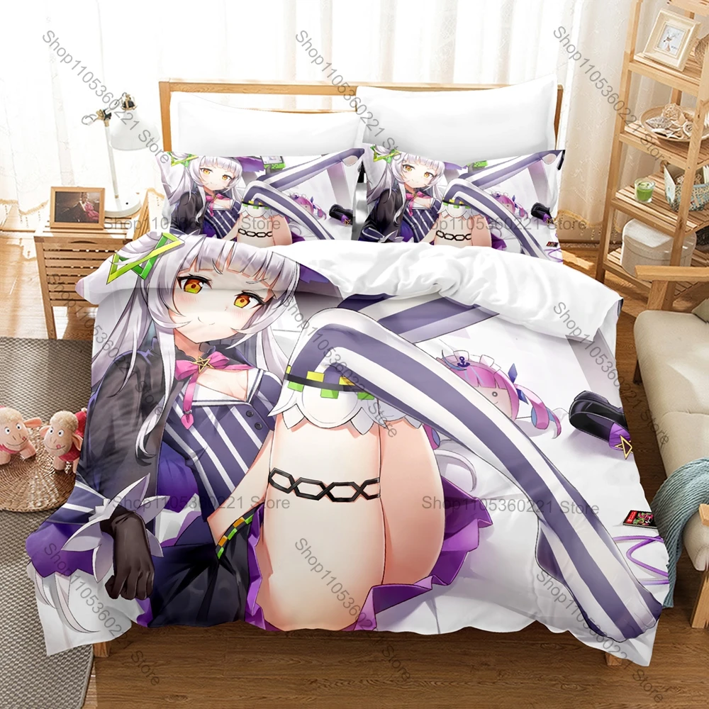 Personality Murasaki Shion Bedding Set New Duvet Cover Pillowcase Soft Comfortable Bed Set For Anime Fans All Sizes Home Textile