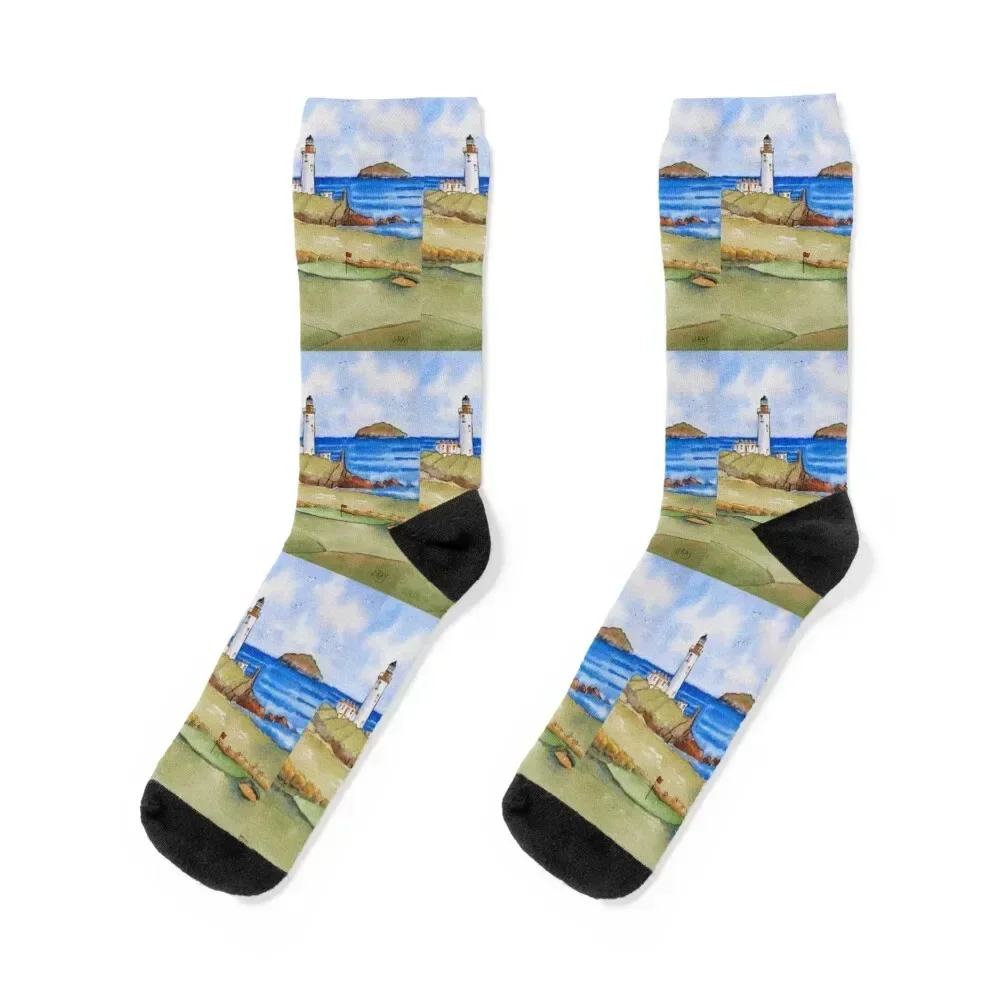 

Turnberry Lighthouse and Ailsa Craig Socks Hiking boots soccer anti-slip christmas gifts Socks For Women Men's