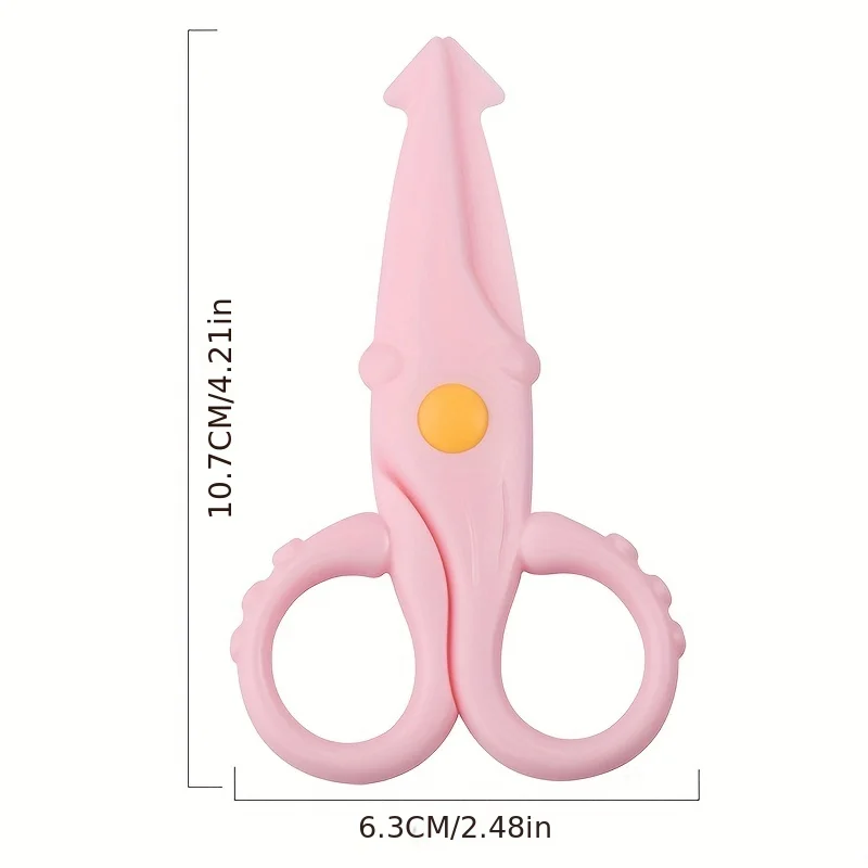 1/2pcs cute squid scissors mini plastic scissors student scissors hand cut paper-cut stationery children scissors