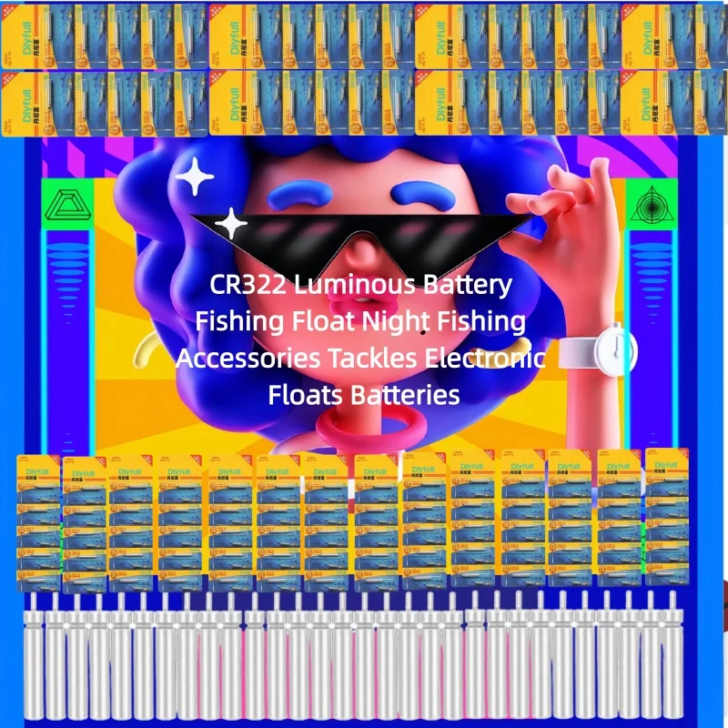 

CR322 Luminous Battery Fishing Float Night Fishing Accessories Tackles Electronic Floats Batteries