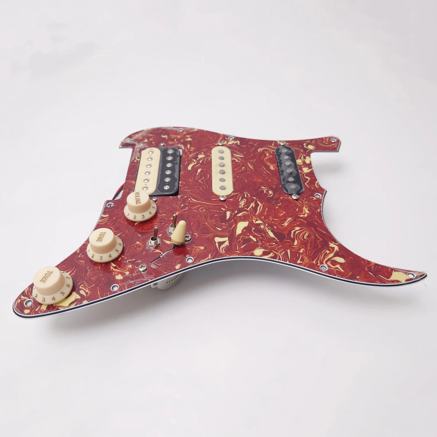 مجموعة Pickguard المحملة مسبقًا من alljita SSH مع ألنيكو 5 هامبوكر وبيك اب ملف واحد لاستبدال الجيتار الكهربائي ST
