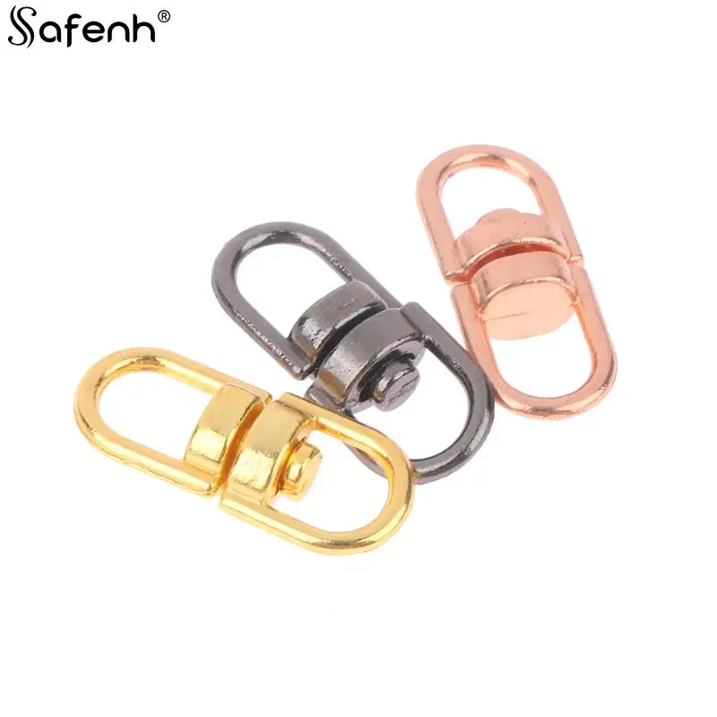 20pcs Zinc Alloy Rotate Buckle Key Rings 1.6cm Swivel Dog Buckle Holder Connectors Keyfob DIY Key Chains Pendants Accessories