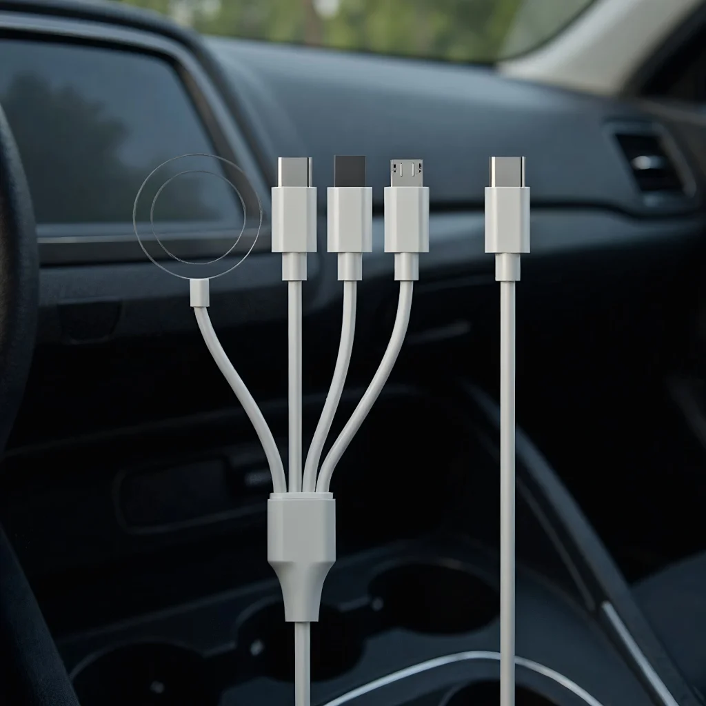 

Кабель для быстрой зарядки PD 4-в-1: порт USB-C для iPhone/Android и магнитная беспроводная связь для Apple Watch