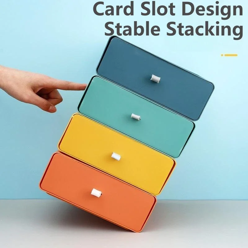 Multifunctional Desktop Cosmetics Storage Box Counter Drawer Shelving Student Desk Stationery Storage Box Office Organizing Tool