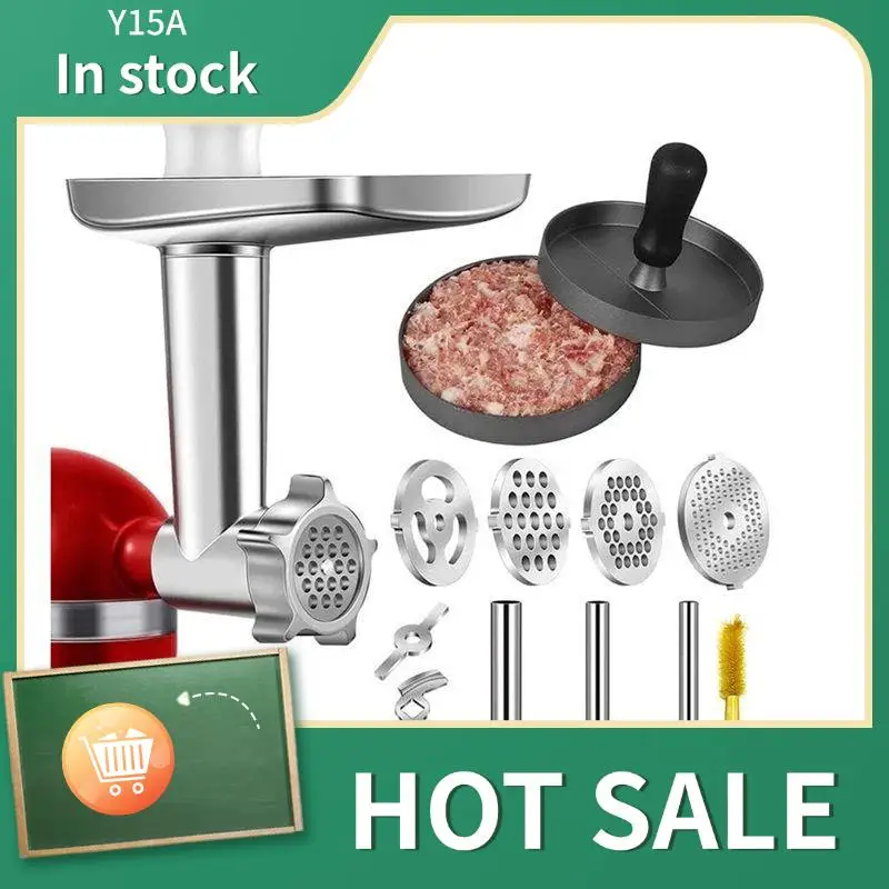 Y15A ملحقات مطحنة الطعام المعدنية عالية الجودة لجميع خلاطات حامل الشيف كيتشن ايد-مطاحن اللحوم وأشياء السجق