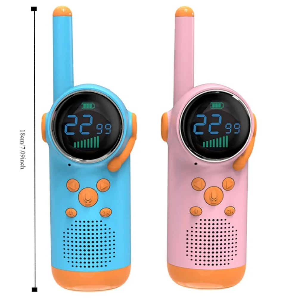 Neue 2er-Pack Walkie-Talkies für Kinder, 22 Kanäle, Taschenlampe, Wegradio, Spielzeug, wiederaufladbarer LCD-Bildschirm, 2-Wege-Radio-Spielzeug für Kinder