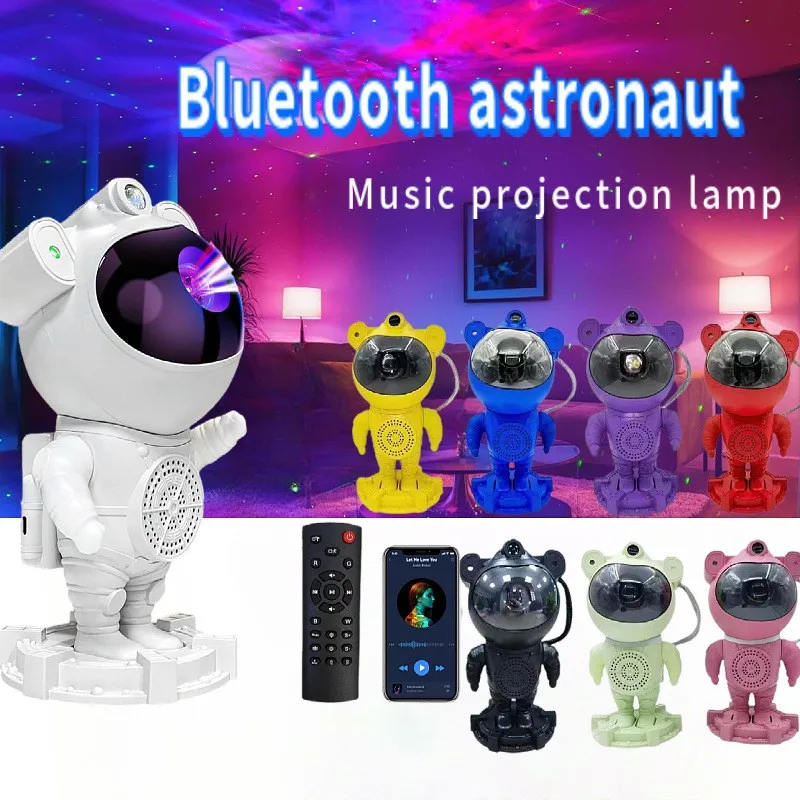 Cross-border astronaut starlight projector lamp Bluetooth audio white noise USB astronaut laser atmosphere nightlight