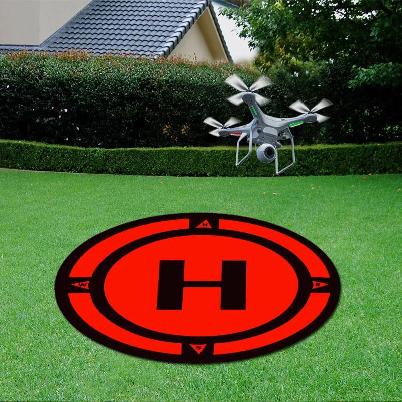 Indoor Outdoor Drone Landing Mats Colorful H Design Compass Markings Flight Pads for Aerial Photography Equipment