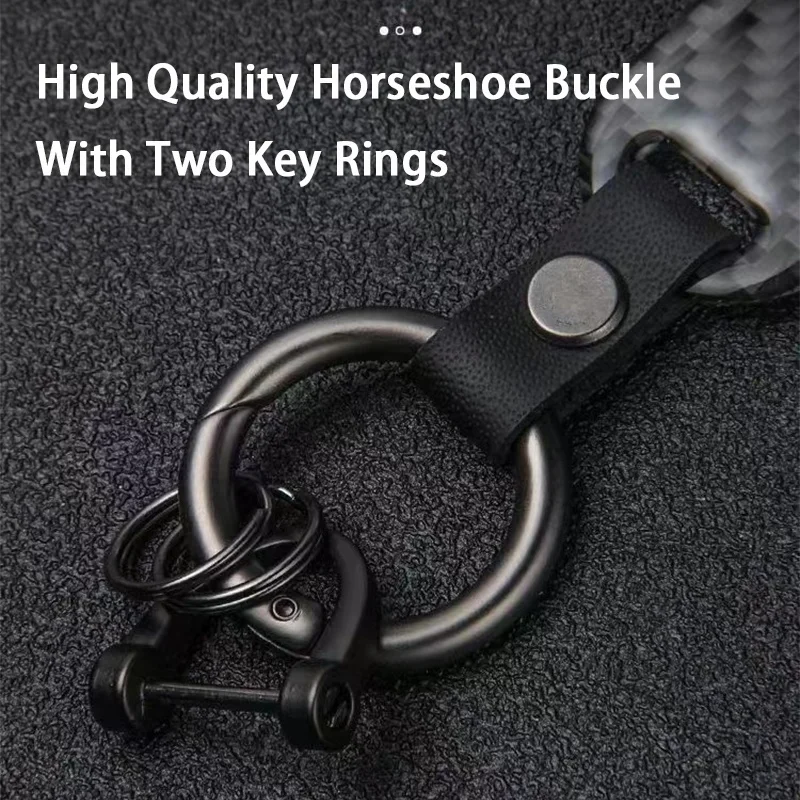Car Key Chain Key Ring Carbon Fiber Keychain for Toyota GR Sport GR Gazoo Racing C-HR RAV4 Corolla Avensis Prado Car Accessories