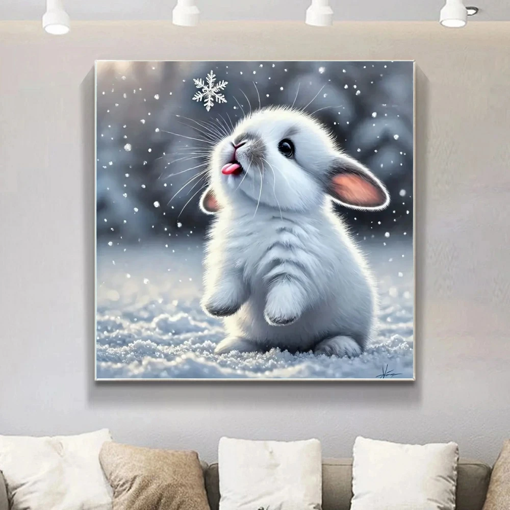 Schnee Kaninchen Tier DIY Diamant Malerei Neue Ankunft Kreuz Stich Kits Stickerei Liefert Winter Handwerk Dekor für Home Geschenke