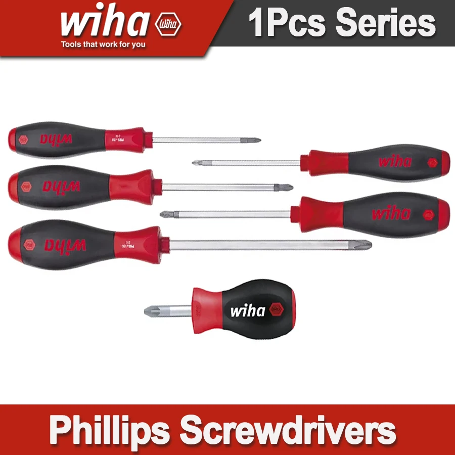 

WIHA Tools 00754 Отвертки Phillips SoftFinish с удобной подушкой Stubby Phillips с коротким круглым лезвием No 311