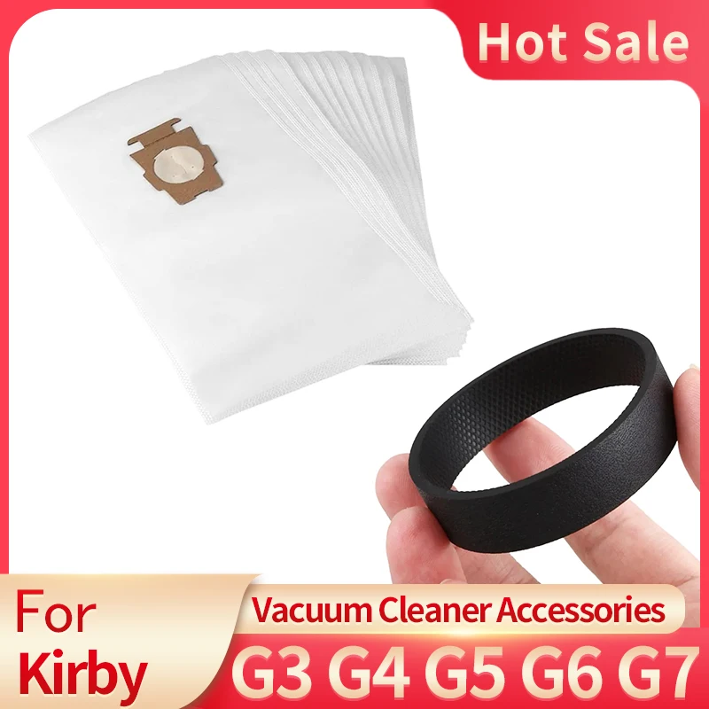 10 Pack Vacuum Cleaner Dust Bags And 2 Belts For Kirby 204811 204814 205811 Style F G3 G4 G5 G6 G7 G8 G9 G10 G11 G12