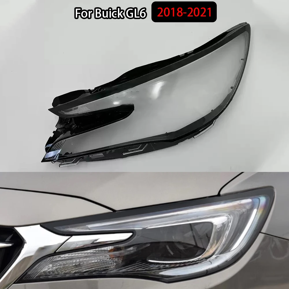 

For Buick GL6 2018-2021 Headlamp Shell Transparent Headlight Cover Lamp Shade Lampshade Lens Plexiglass