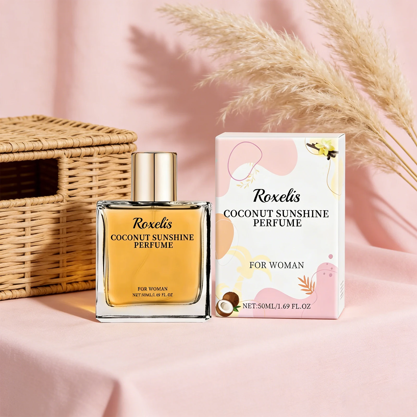 

Roxelis 50 ml Light Vanilla Perfume Mist Natural Gentle Scent Refreshing Fragrance Long Lasting Aroma Deodorant for Daily Life