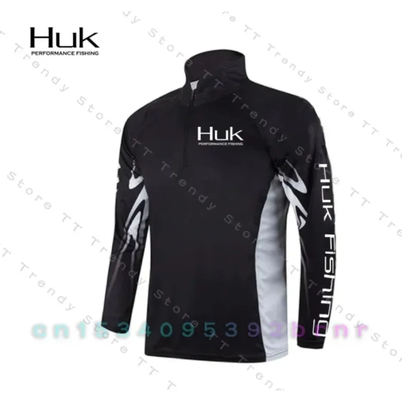 HUK-ropa De Pesca para hombre y mujer, Tops De manga larga para equipo De pescado, ropa deportiva para exteriores, Jersey UPF 50, Camisa De Pesca con protección UV