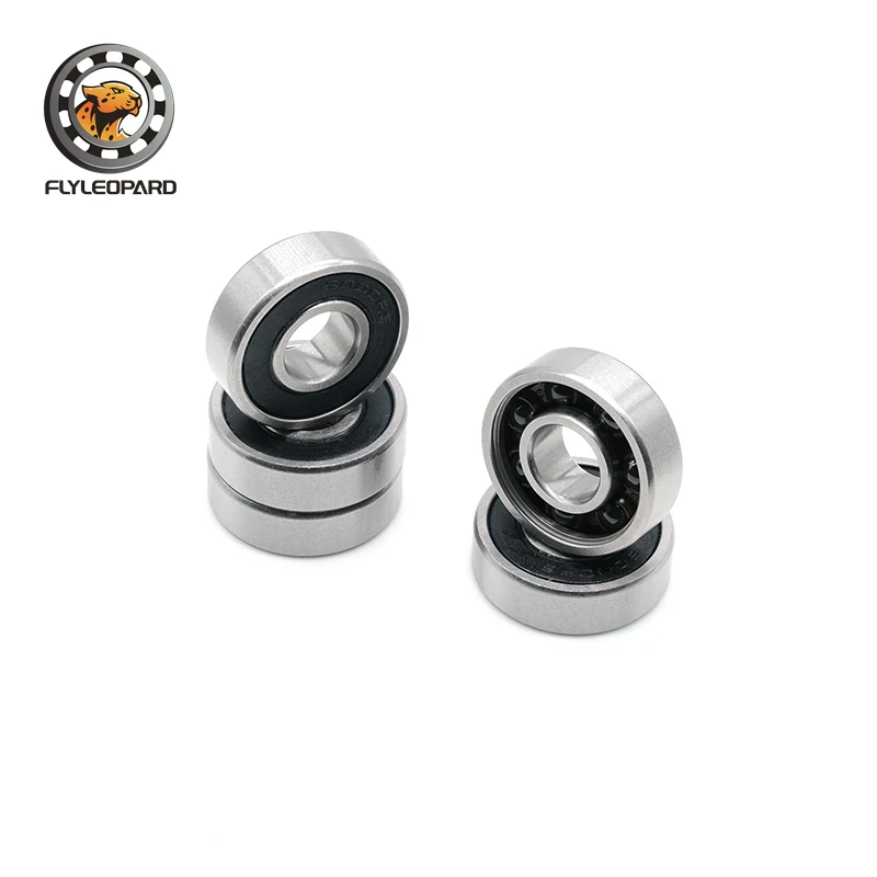 2pcs 6000RS 2RS Bicycle Hybrid Ceramic Bearing 10x26x8mm Chrome Steel Si3N4 Balls ABEC-9 Double Rubber Sealed for MTB Road Bike