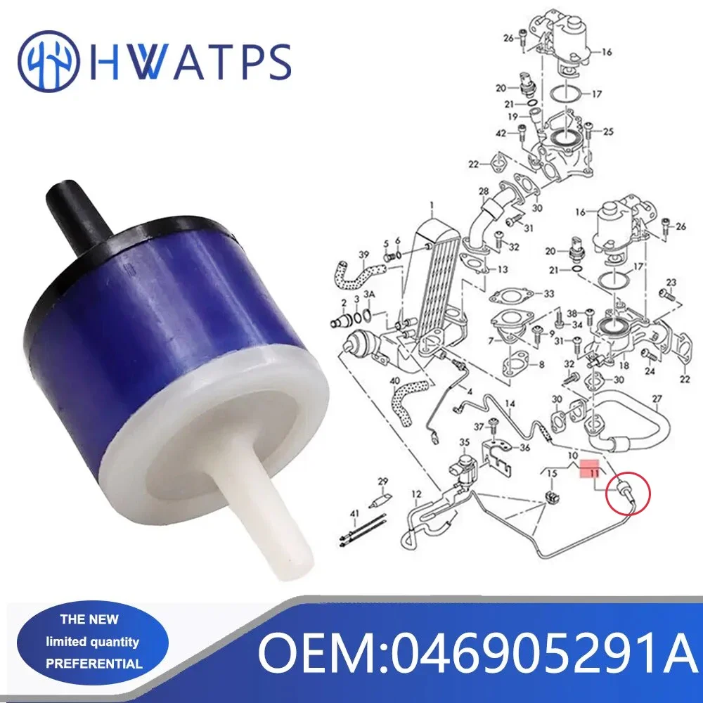 1/10PCS 046905291A Exhaust Gas Recirculation EGR Vacuum Check Valve For Audi A2 A3 A4 A5 A6 R8 TT Fabia Combi Roomster 46905291A