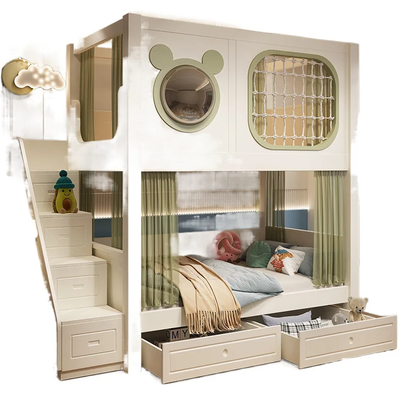 

Space capsule upper and lower beds Bunk beds Children's beds Upper and lower bunks Double talent Two-layer mother and child