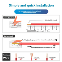 HOT 75Pcs Box Electrical Lever Wire Connectors Mini Quick Wire Terminal Connector 2 Port 3 Port 5 Port Electric Cable Clamp