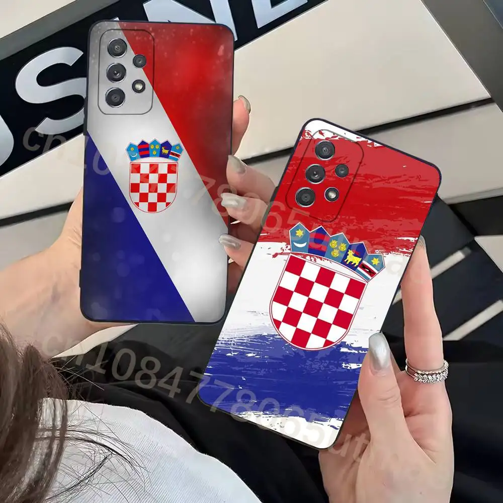 2026 WC CRO C-Croatia Phone Case For Samsung Galaxy A13,21s,22,31,32,52,53,71,80,A91 Soft Black Shell