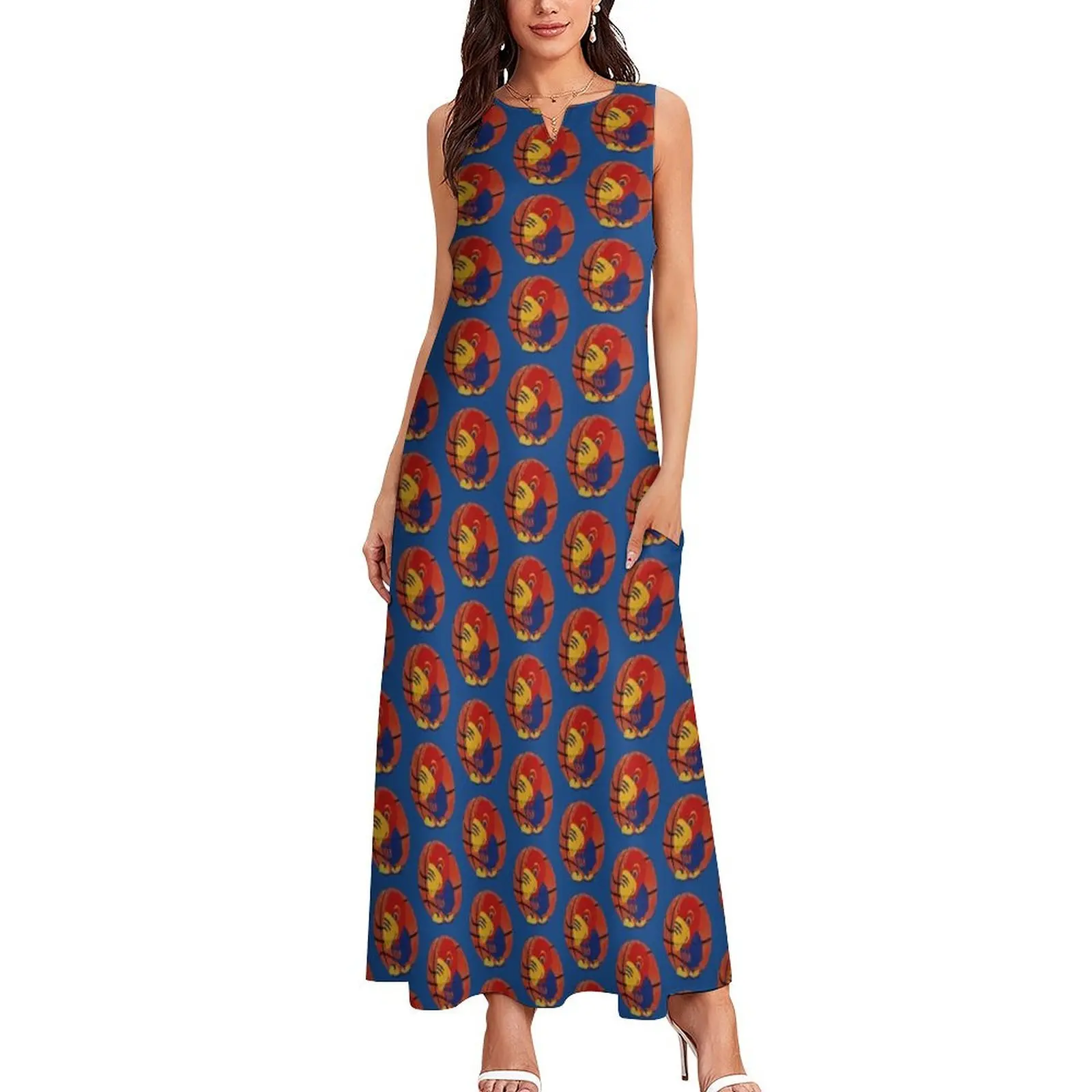 Old Time KU Jayhawk Basketball Long Dress elegant dress women