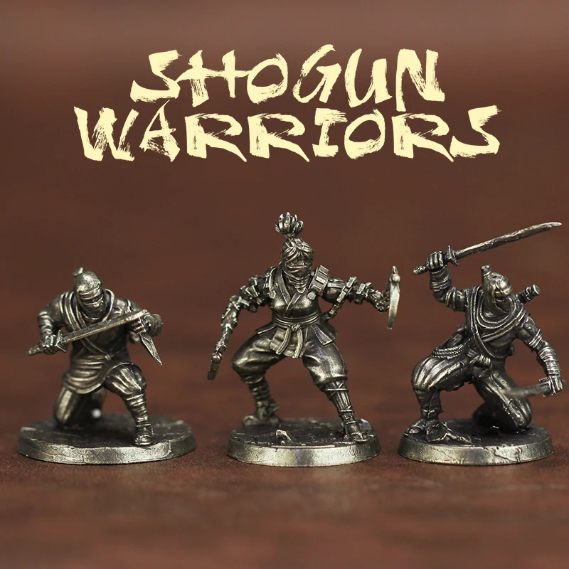Metalen Miniatuur Ornament Accessoires De Shofu Samurai Ninja Actiefiguren Oude Soldaten Model Speelgoed Bordspel Stukken Geschenken
