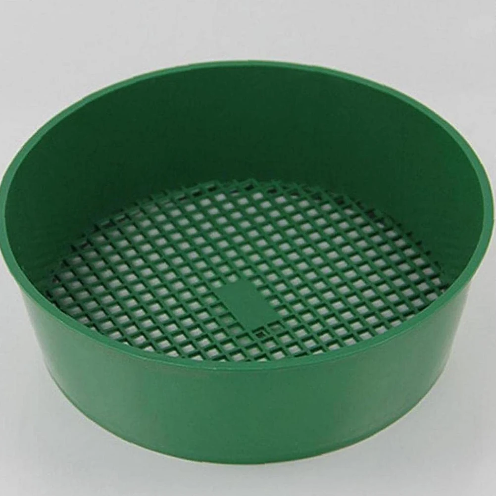 

Garden Sieve 20cm Diameter Plastic Soil Sand Sifter for Compost Pebbles Round Manual Strainer Planting Filter Gardening Tool