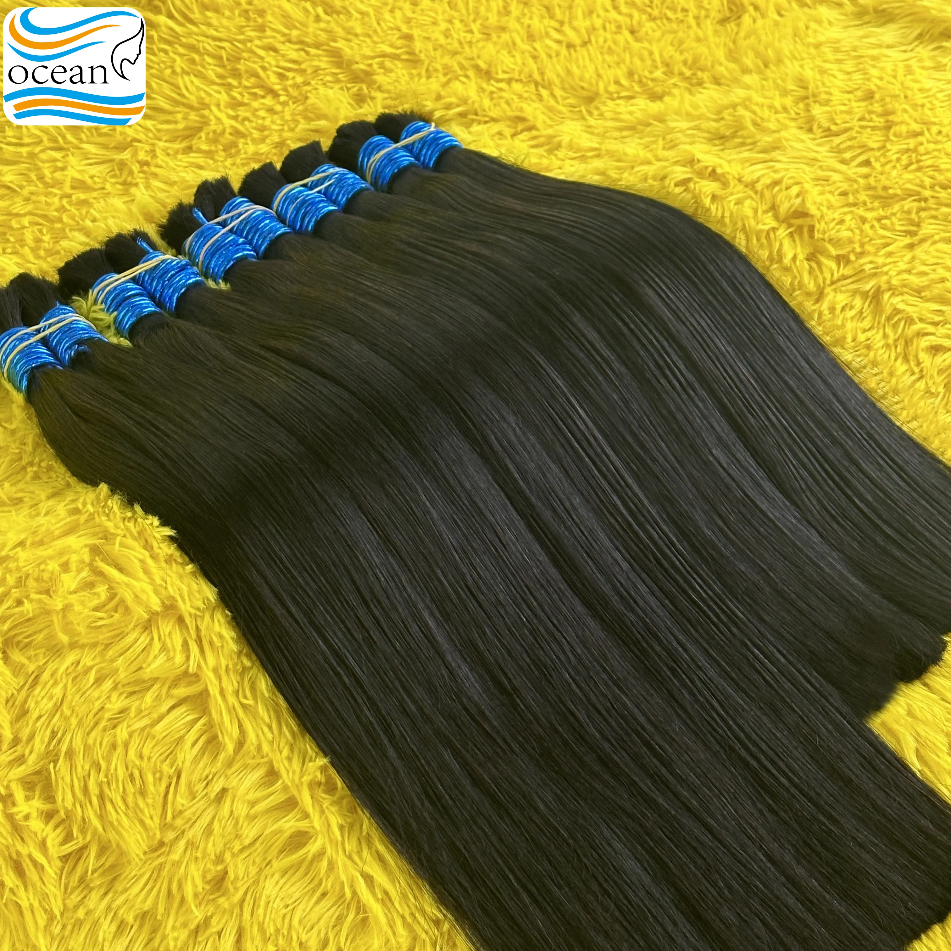 100%人毛バルク編み込みヘアレミーバルクヘアナチュラルストレート人毛エクステンションノーウェフトウィービングヘア編み込み用