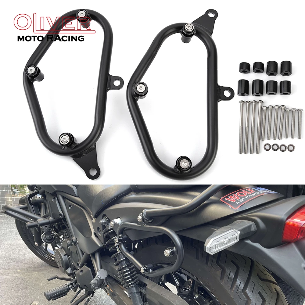 Eliminator500 Saddlebag Support Bracket For Kawasaki Eliminator 500 Motorcycle Side Mount Holder Bags Luggage Rack Bars Rack