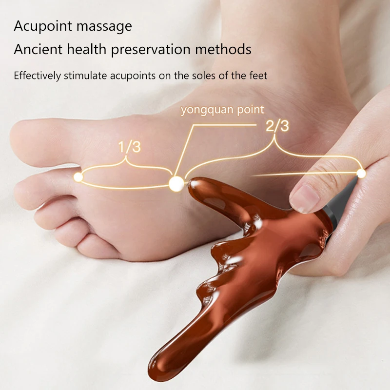 

T Acupressure Foot Massager Thumb Finger Press Trigger Point Relieves Relaxation Whole Body Deep HandHeld Massage Feet Leg Tool