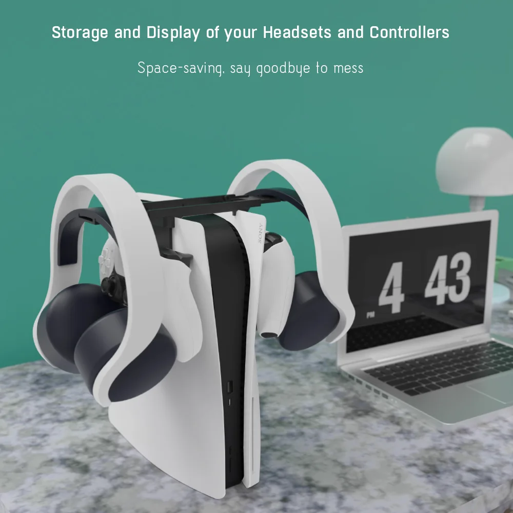 Soporte para Gamepad PS5, auriculares duales, soporte para Playstation 5, accesorios para consola de juegos, nuevo