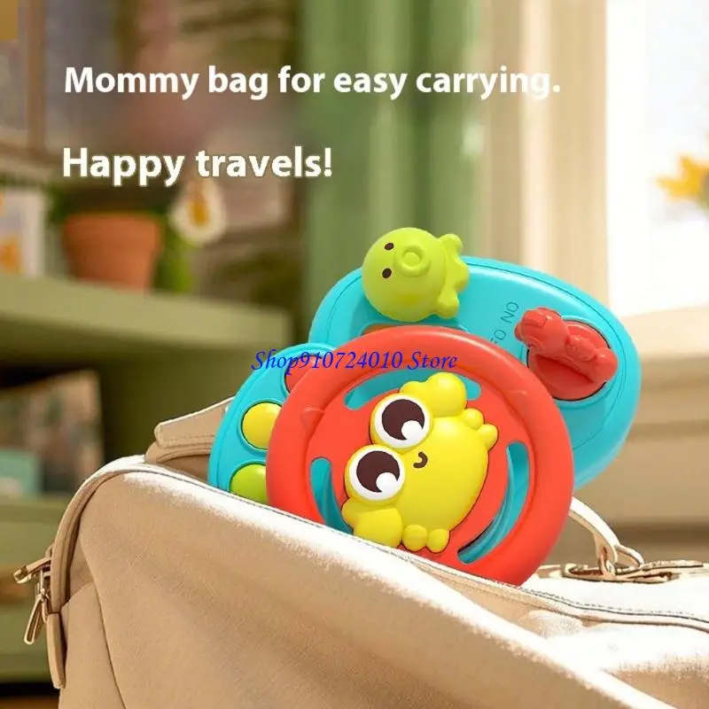 77HD Phim hoạt hình Tay lái Cua Đồ chơi âm nhạc với âm thanh và ánh sáng cho trẻ mới biết đi Sự phát triển cảm giác học tập sớm