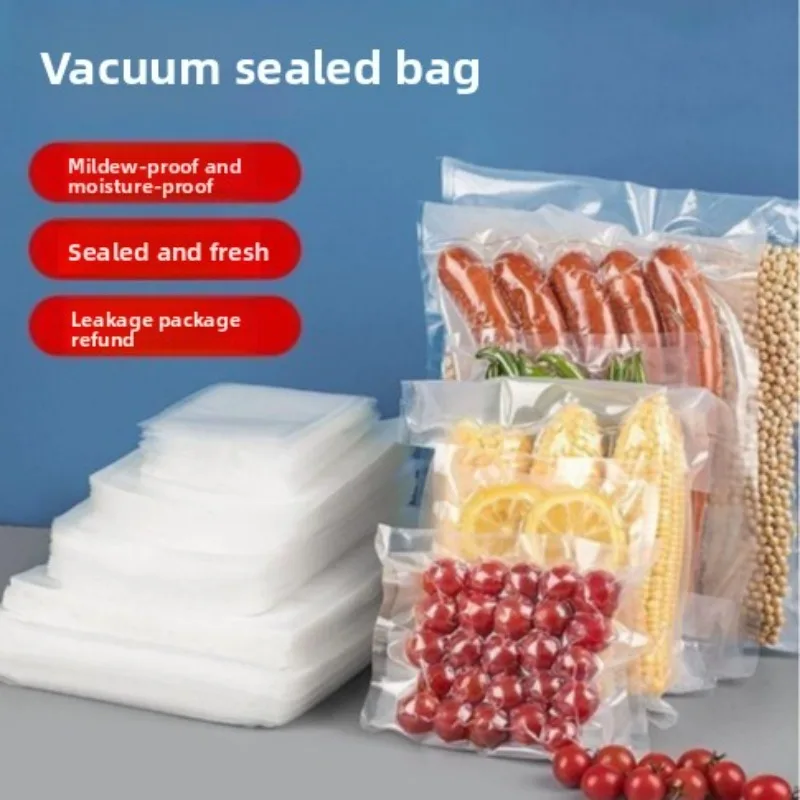 50pcs Vacuum Sealer Bags, Disposable Airtight Compression Bag, Transparent Food Packaging Bag, For Meat,Fruit And Vegetable