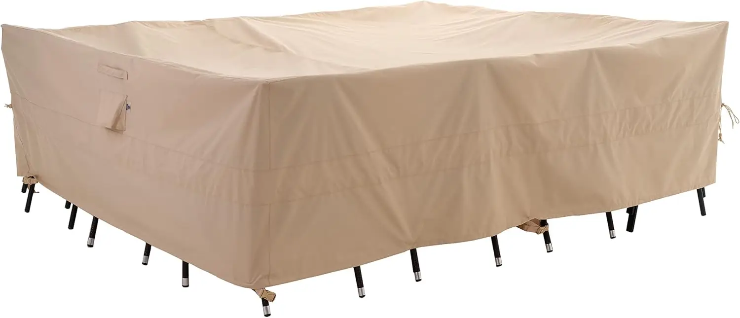 

Large Patio Furniture Cover Waterproof, Rectangular Outdoor Table Chair Set Cover UV Resistant, Heavy Duty Deck Dining Cover