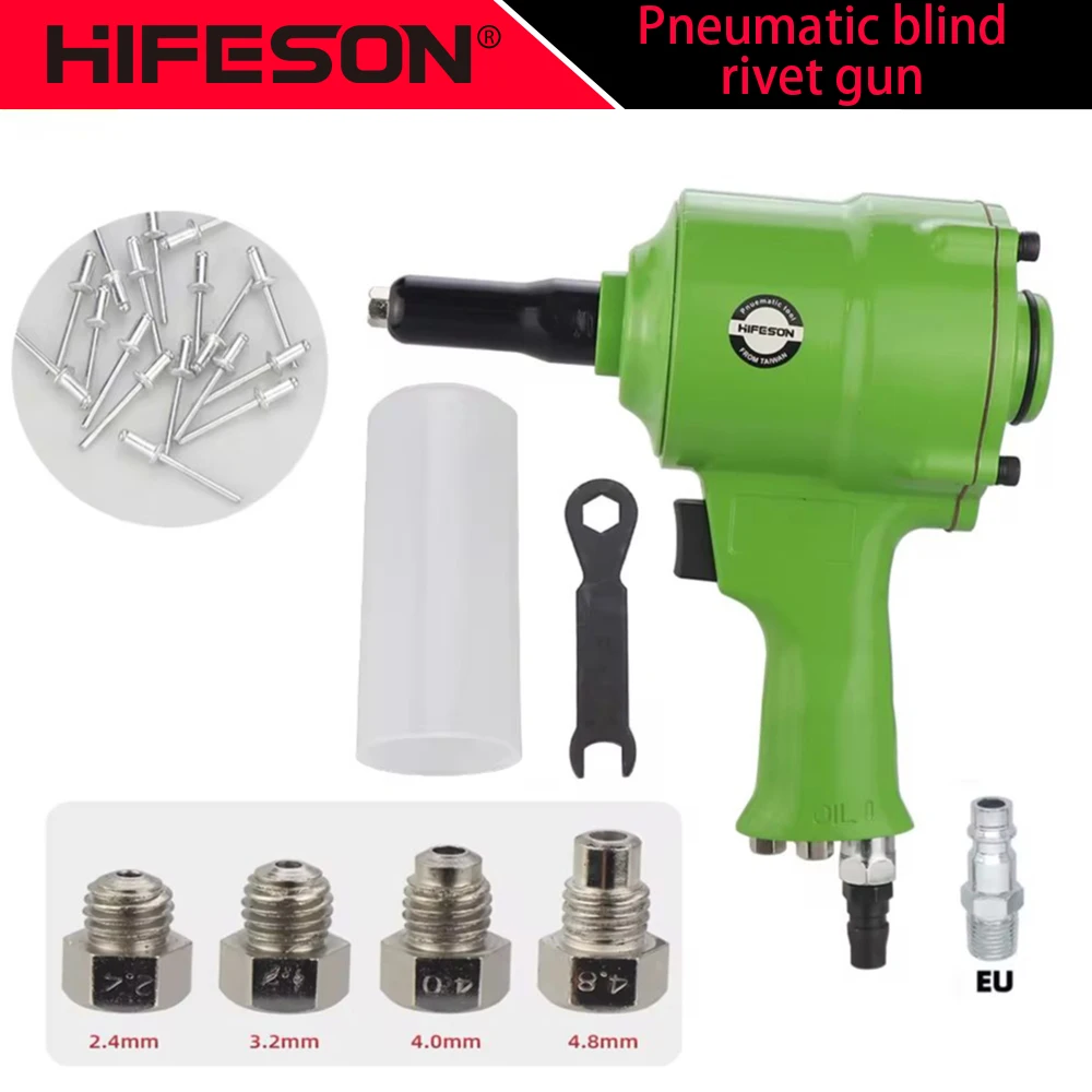 Pneumatic Blind Rivet Gun Air Nail Gun Tool Automatic POP Riveters Riveting Tool for 2.4mm 3.2mm 4.0mm 4.8mm