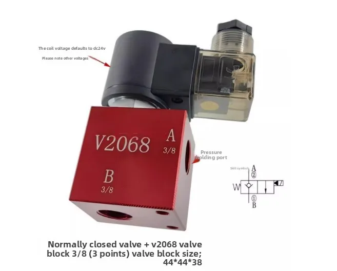 Plug-in normally closed v2068 pressure maintaining valve pressure relief check valve dc24 solenoid ball valve