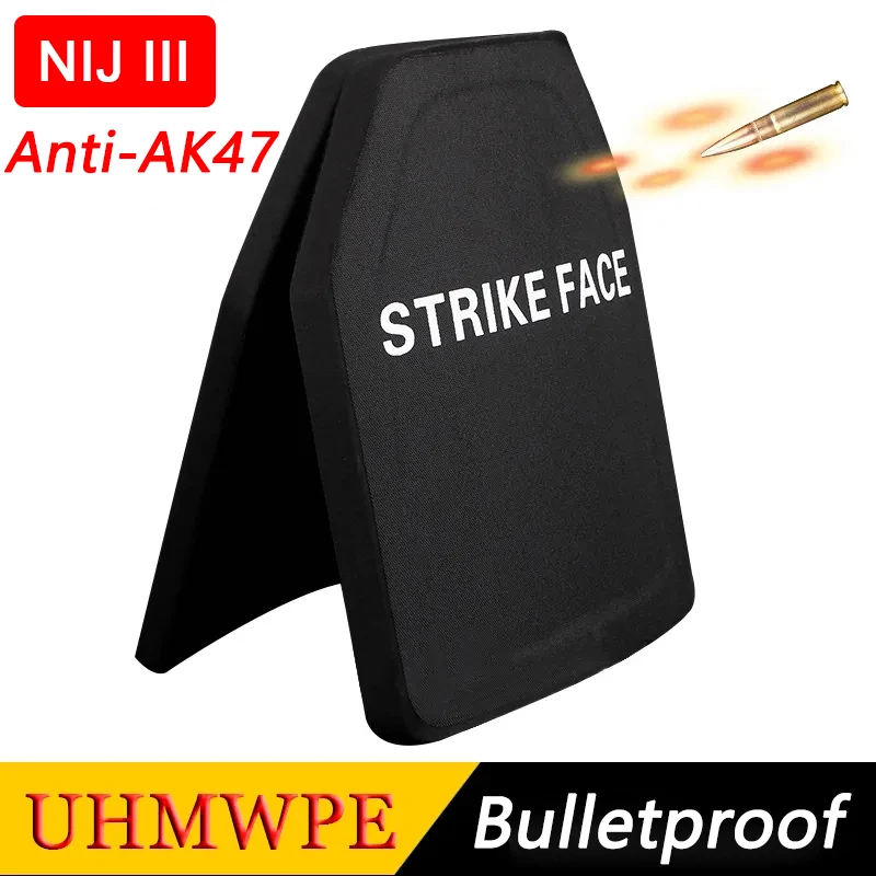 Wkładka do kamizelki kuloodpornej 10X12 cali NIJ III niezależna czysta PE lekka anty AK47 MSC 7.62mm płyta kuloodporna