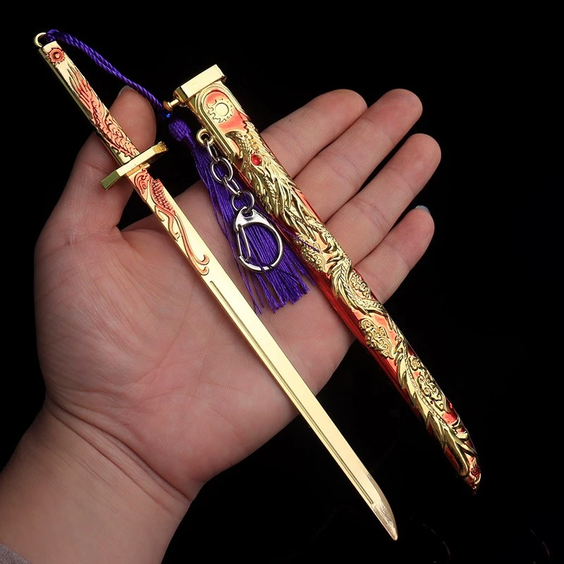 22 cm/8,66 Zoll Spiel für Frieden Spiel Periphere Schwerter Waffen Modell Desktop Display Ornamente Sammlung Geburtstagsgeschenk für Mädchen Jungen