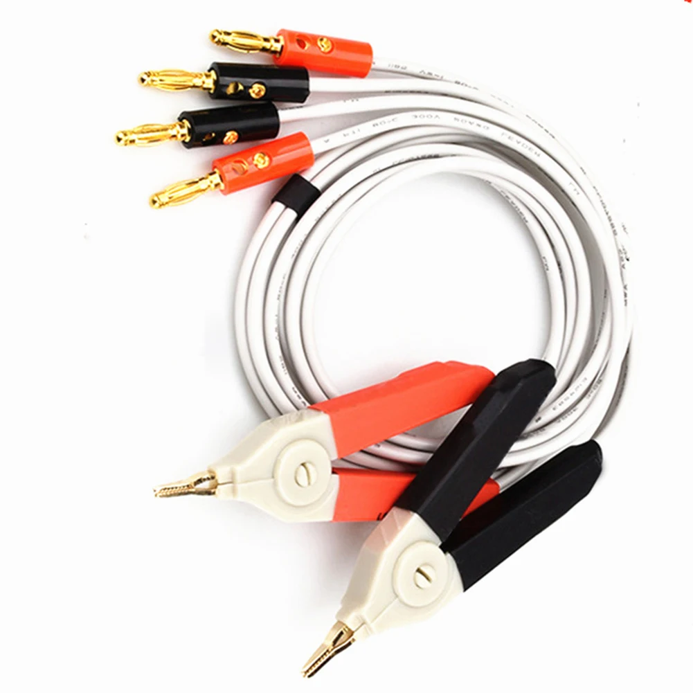 85cm LCR Meter Test Cable Terminal Kelvin Clip Wires With Banana Plug LCR Meter Test Leads For GTL-108A 9287-10 GOM-801G/802