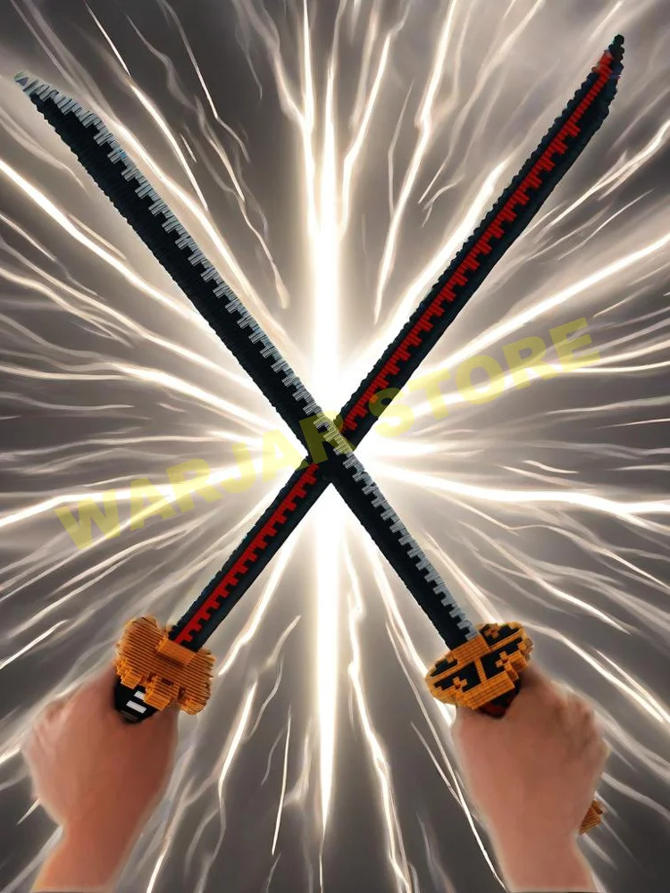 

Animes Toys Samurai Sword Micro Connection Building Block Anime Yamato Nichirin Knifes Bricks Model Collect ornaments Adult Gift