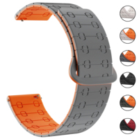22mm Silicone Strap For Huawei Watch GT5 Pro GT4 GT3 GT2 46mm Magnetic Band  Sport Bracelet For Xiaomi Watch S4 S3 S2 S1 Active