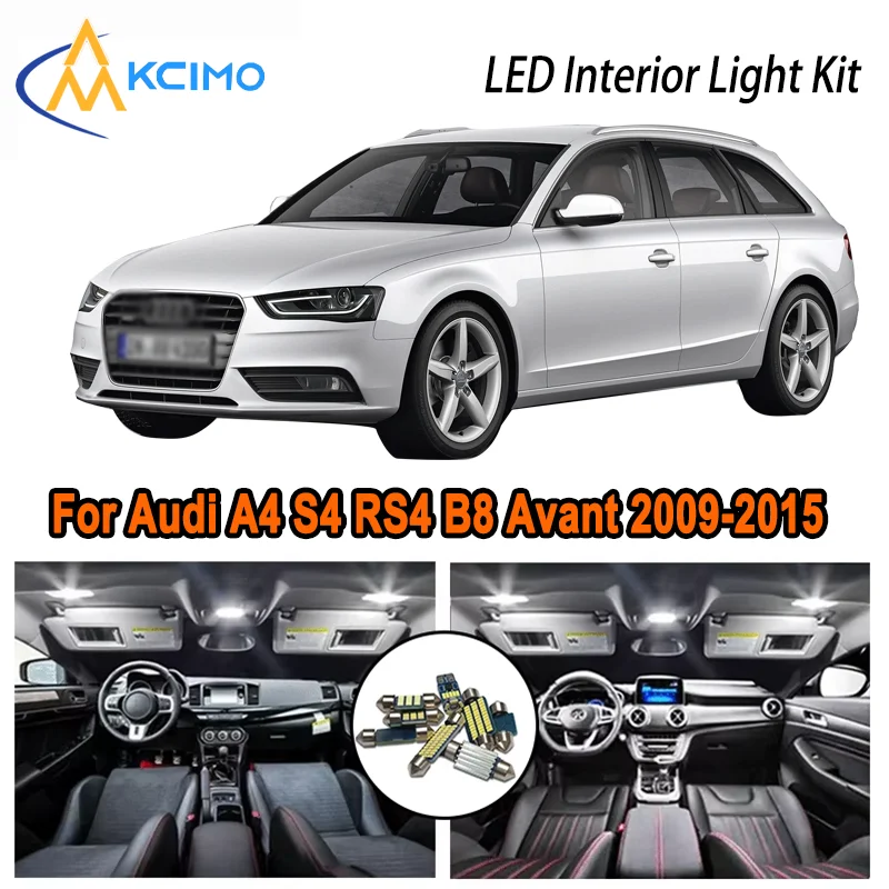 

Для Audi A4 S4 RS4 B8 Avant 2009-2015 2010 2011 2012 2013 светодиодный комплект внутреннего купольного освещения багажника автомобиля светодиодные лампы Canbus без ошибок