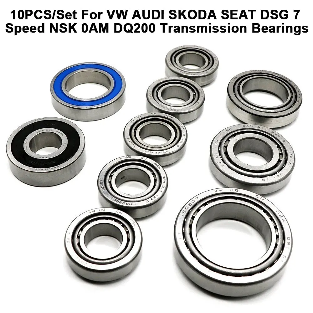 

10PCS/Set For VW AUDI SKODA SEAT DSG 7 Speed NSK 0AM DQ200 Transmission Bearings