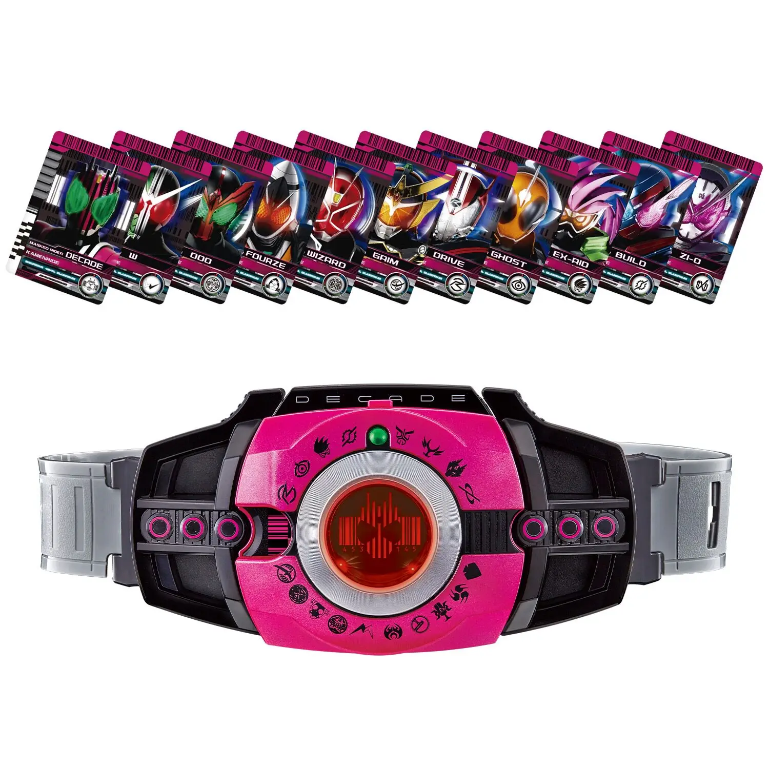Original Bandai Kamen Rider Decade Neo Dx Pink Transformation Driver Belt With Rider Cards Collectible Toy Collection Decoration