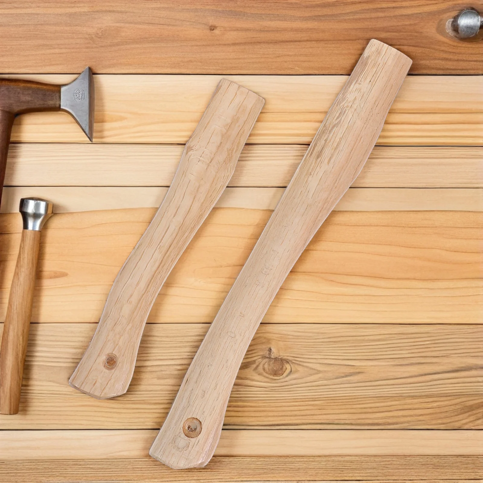 

2 Pcs Ax Handle Camp Hatchet Accessory Firewood Cutting Hatchets Grip Hunting Pick Axes Splitting Handles Tool Chopping