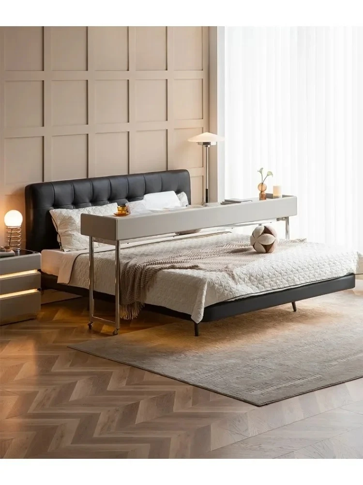 xz1Light Luxury Bed Table Household Bed Movable Bedroom Long Bedside Table Multifunctional Computer Desk furniture  living room